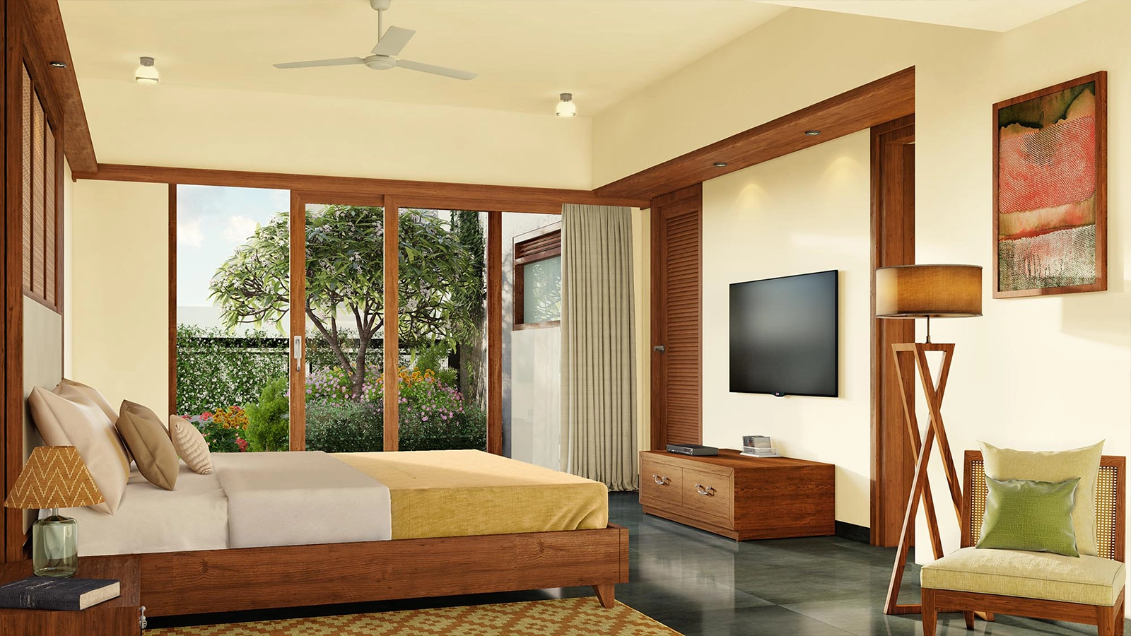 Total Environment Pursuit of a Radical Rhapsody Apartments master bedroom